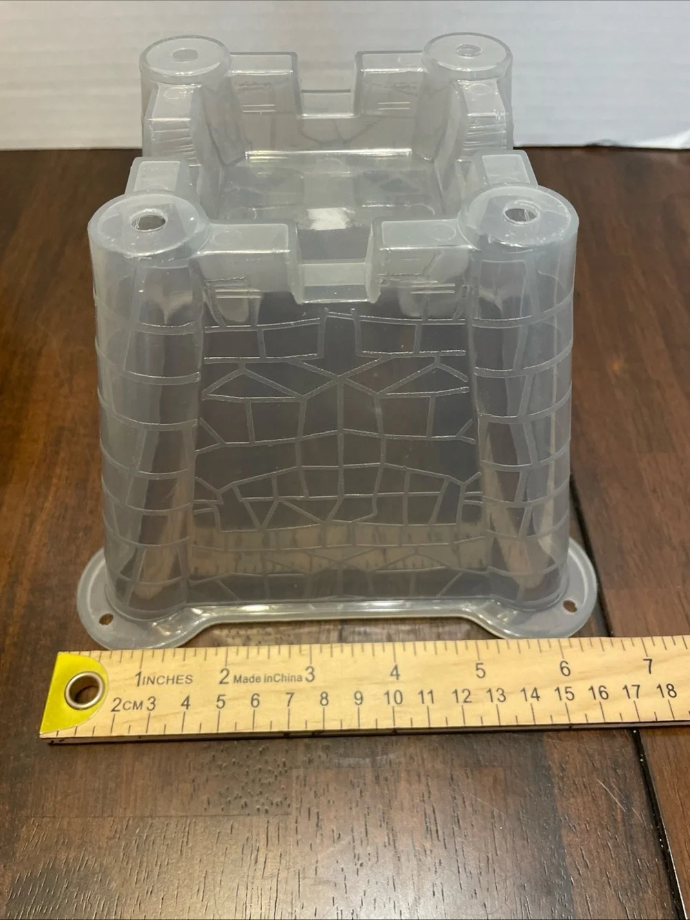 Lot Of 2 Hamster Hideout Natural Wood Tunnel Hide Platform Top. Plastic Castle.